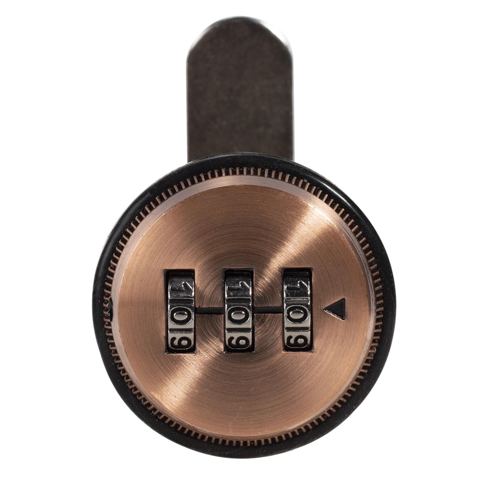 Cerradura de combinación codificada para gabinete, cajón, buzón, casillero, código de paso de 3 dígitos, 1 unidad (cilindro negro de 25 mm)