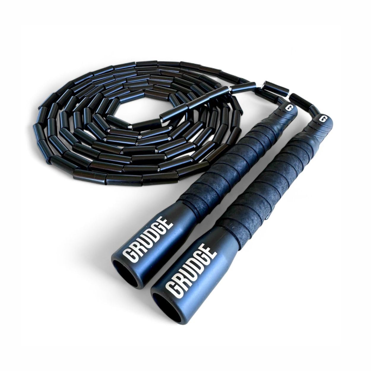 GRUDGE® Corde à Sauter Perlée Fitness - Idéale pour Enfants et Adultes - Durable, Antidérapante et Ajustable - Parfaite pour Sport, Entraînement, CrossFit, double dutch.