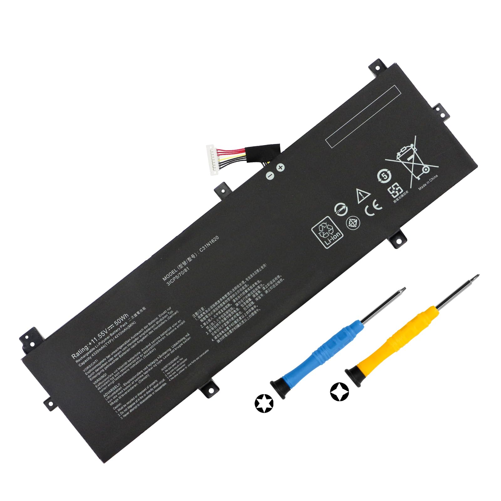 Batteria Per Laptop Asus Pro Serie P5240, P5440, PU404 - Ricambio Di Alta Qualità - Foto 3