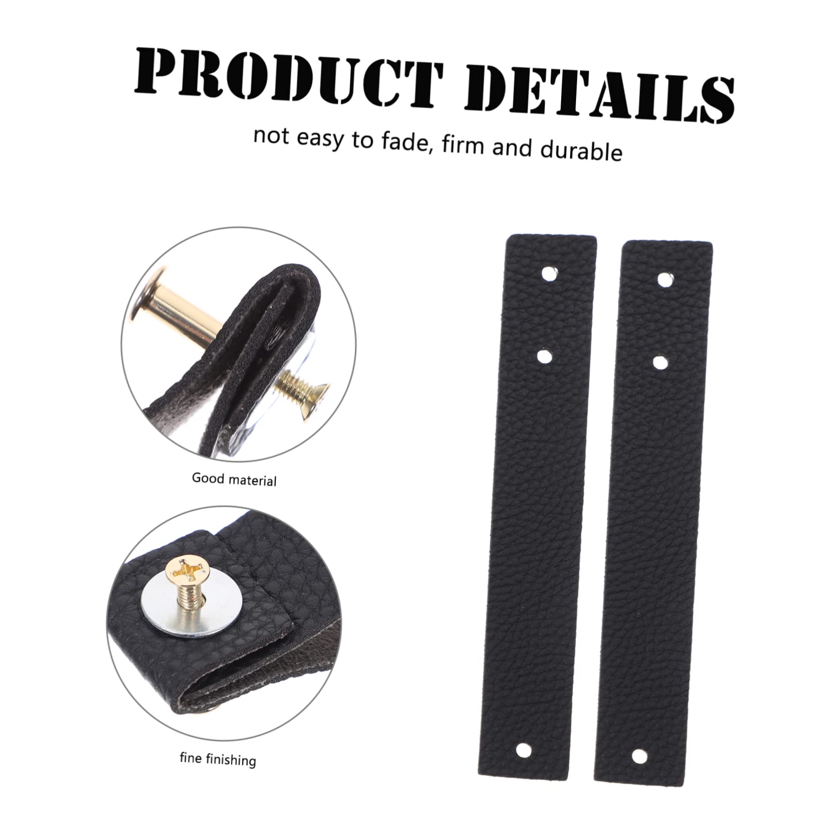 BESTonZON 16pezzi Pomelli Per Pelle Pu Anticollisione Maniglie Per Mobili e Comò Per Arredamento Casa e Sicurezza Texture Liscia Nera
