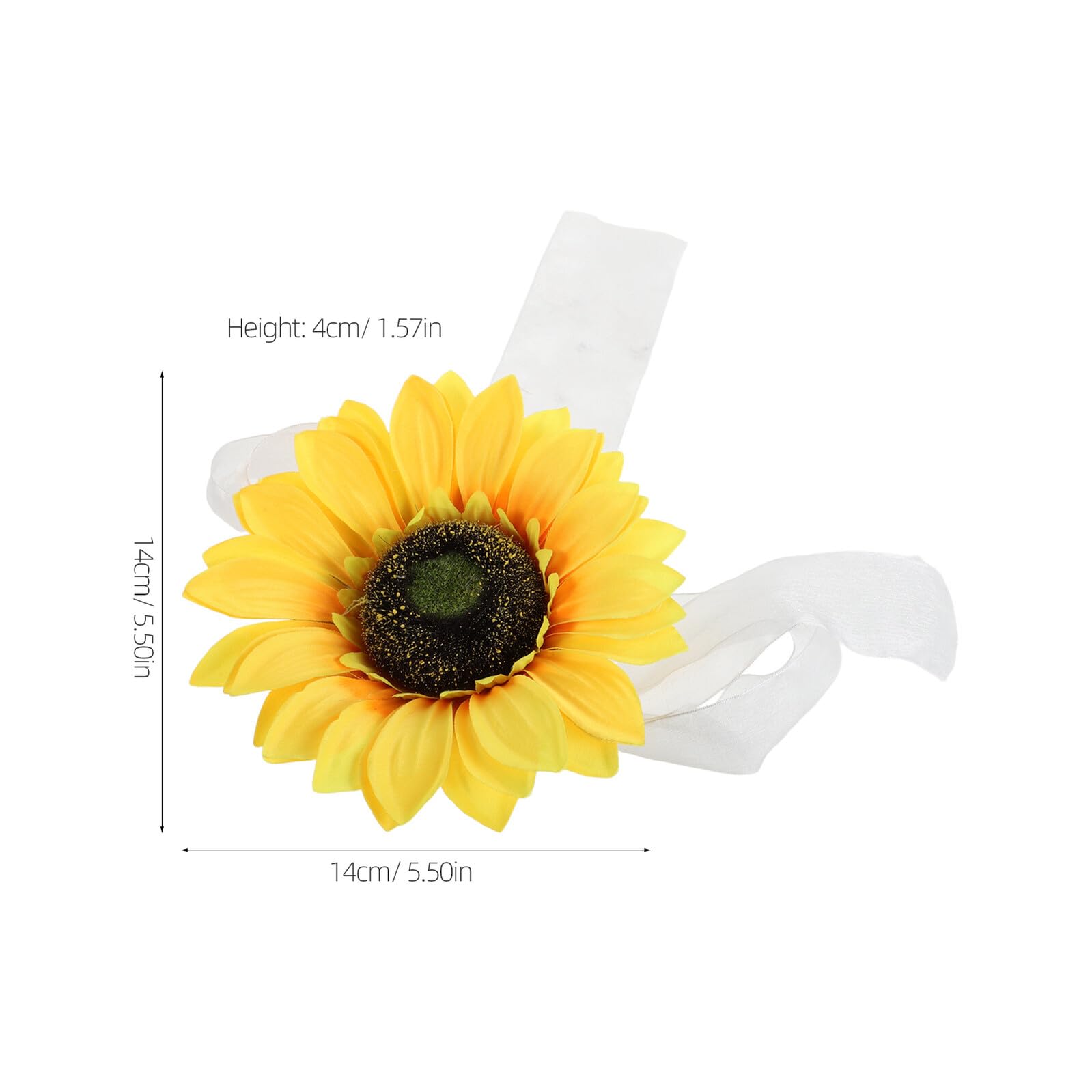 OUNONA Lot de 2 Embrasses de Rideaux Tournesol Rustiques Décoratives Cordelette Fleurie Adaptable pour Rideaux Légers ou Épais Accessoires de Décoration Intérieure pour Chambre et