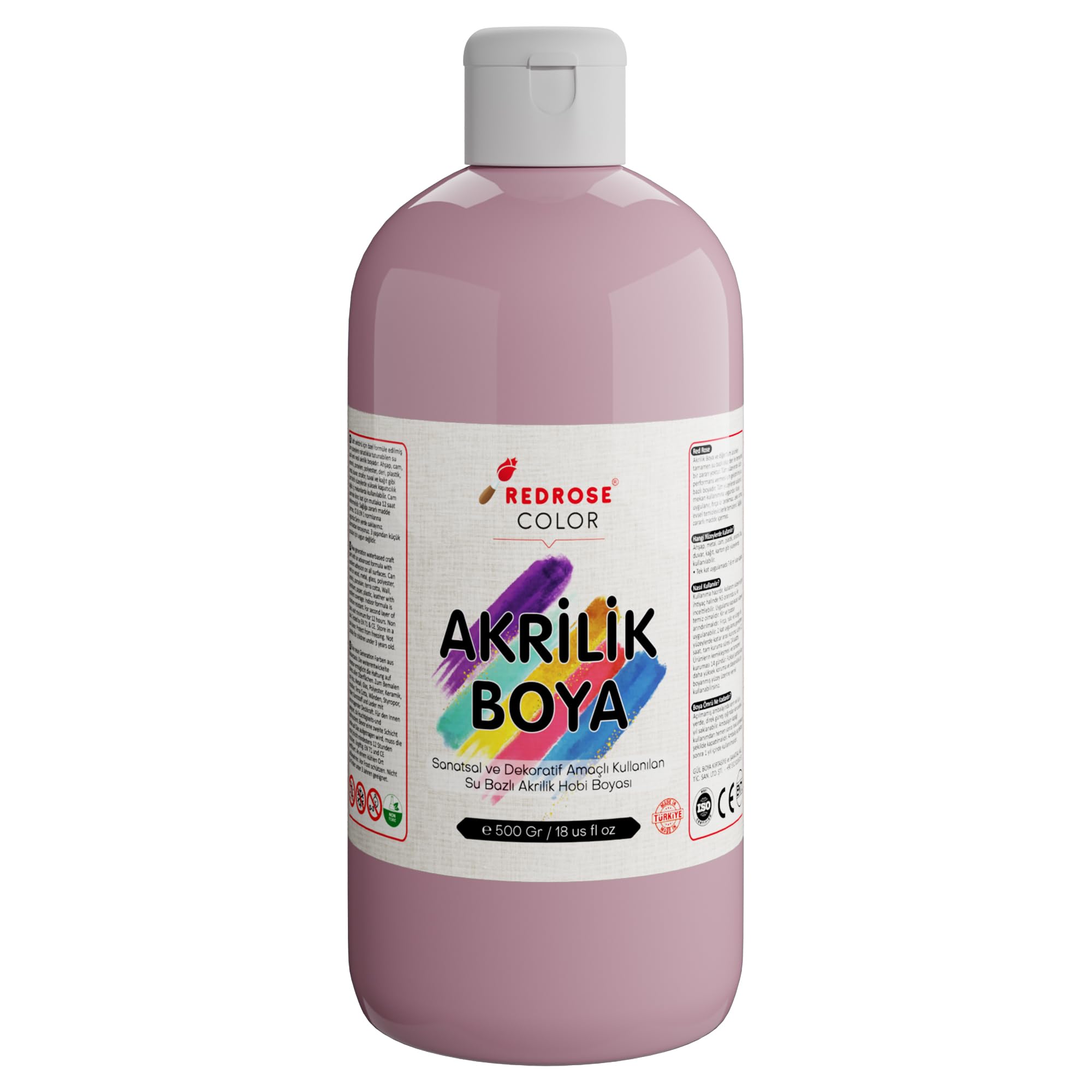Red Rose Açık Pembe Akrilik Boya 500 gr
