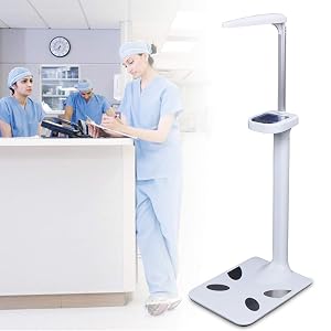 200KG Ultrasonic Height and Weight Scale Fat Analyzer Electronic Scales Electronic Height and Weight Scale for Weight Height
