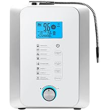 Alkaline Water Ionizer Machine for Home, Hydrogen Rich Water Machine, pH 2.8-11 Acid Water Purifier, Water Filter Up to -800mV ORP, 10000 Liters Per Filter White