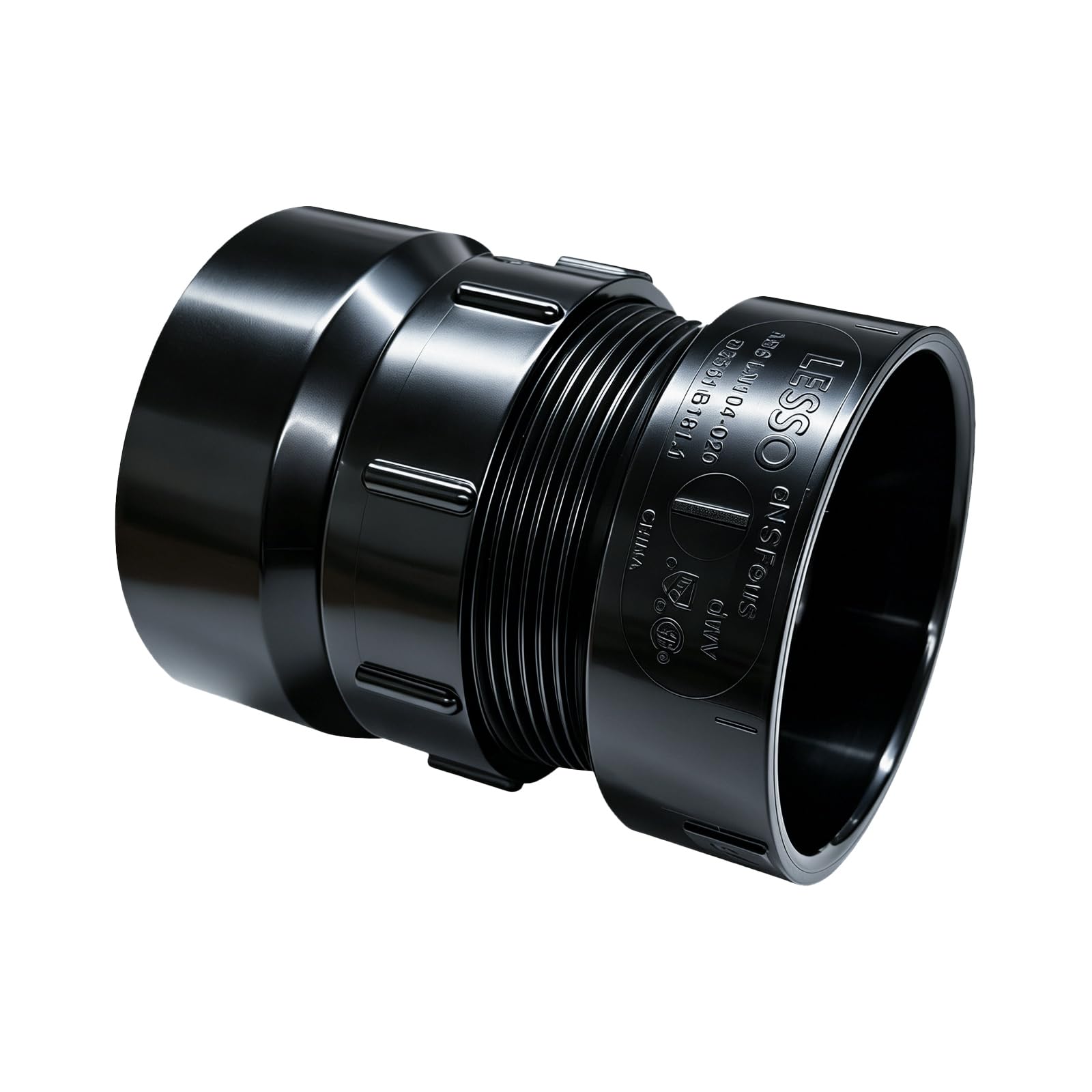 Lesso 2''ABS Union 2-Inch X 2-Inch Hub Union,Black 2 Inch