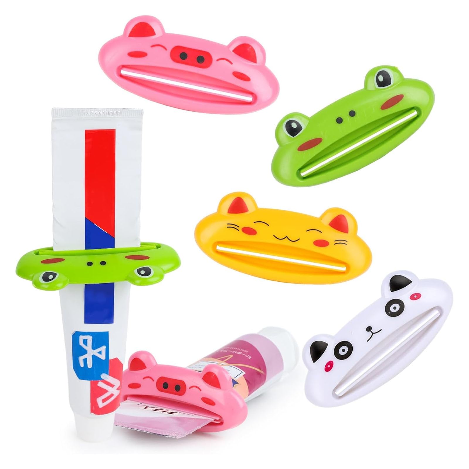 LOVEINUSA Cute Toothpaste Dispenser for Kids, 4 PCS