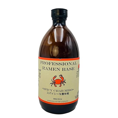 Tsuki Base de ramen profesional Spicy Crab Miso (16.9fl oz), auténtica base de ramen japonés para fideos instantáneos, sopa y caldo  Condimento