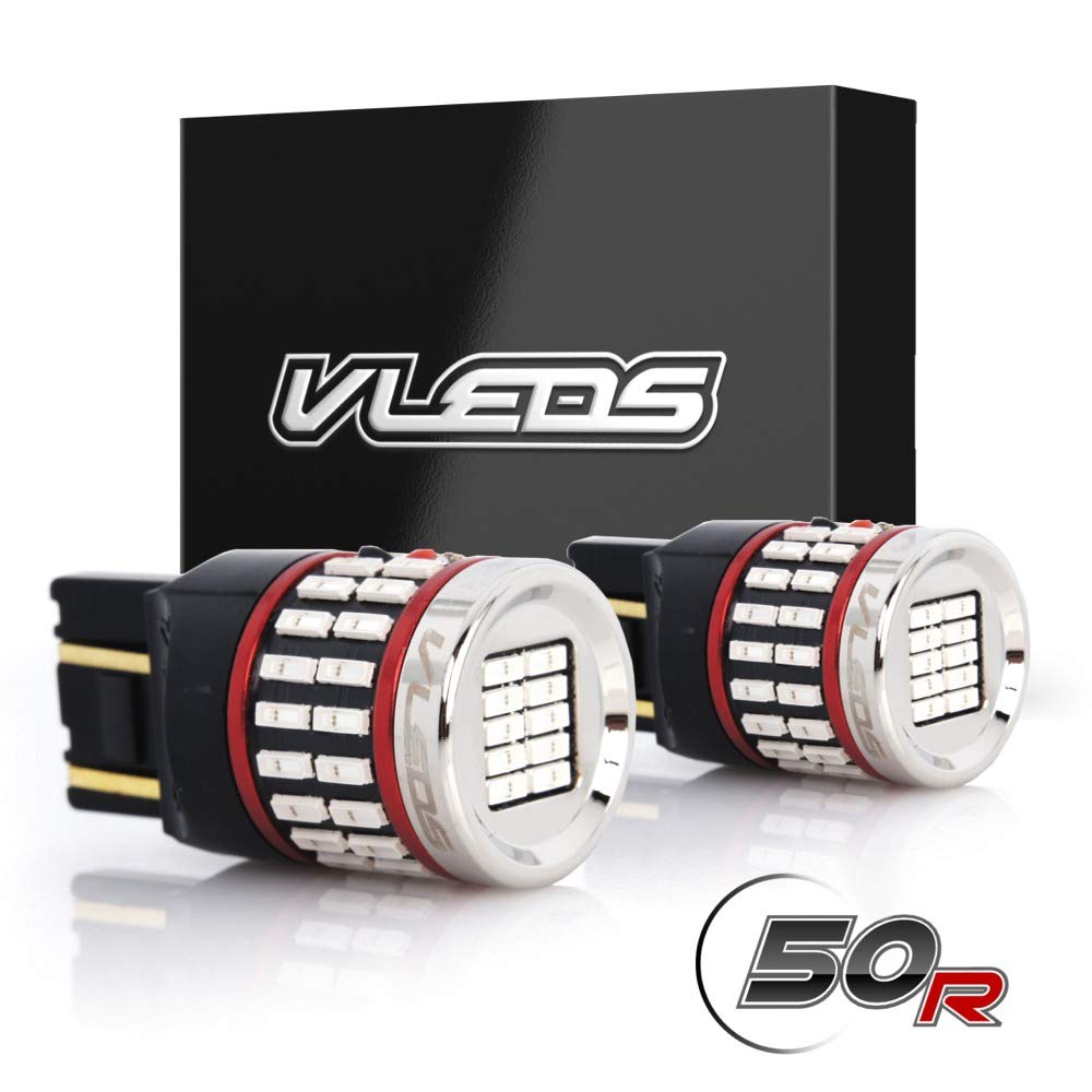 VLEDS 2pcs 7440 7443 50 LED Bulb Red 7443_50_R_2
