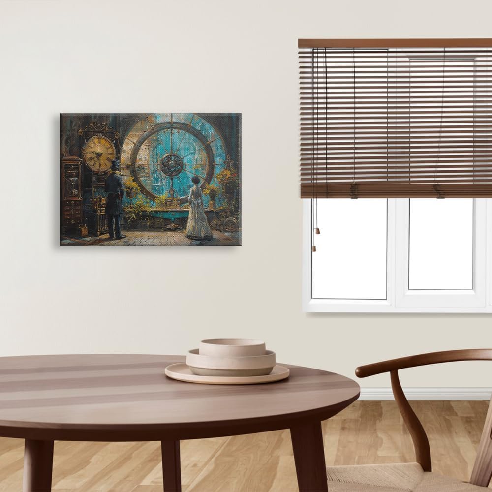 Elivita Steampunk Mystery Design 4 Wall Decor Horizontal Canvas Art Print Home Decor Pictures Poster for Bedroom Living Room Bathroom Office With Framed Ready to Hang