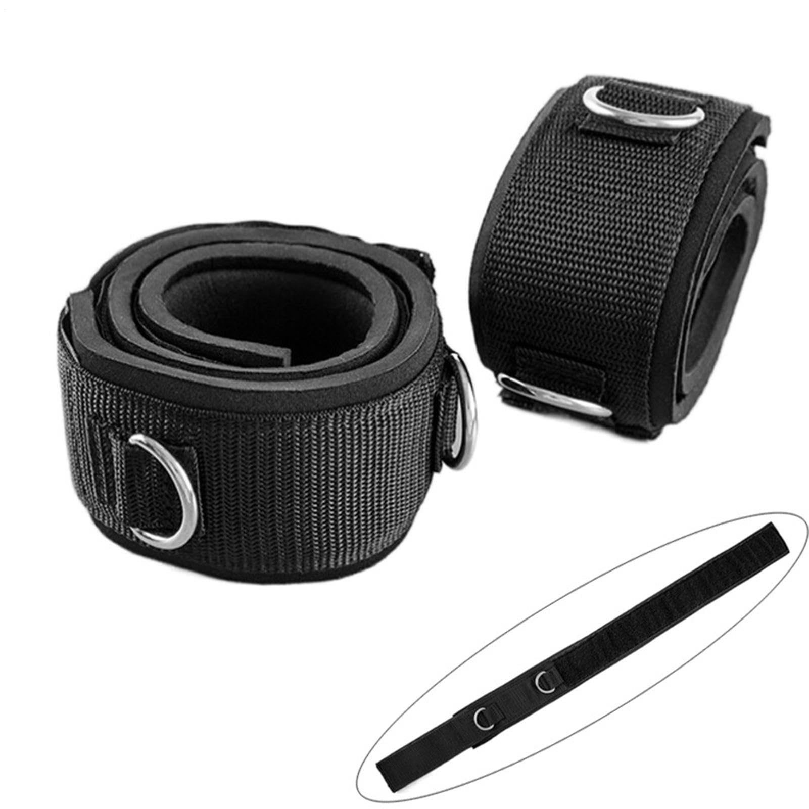 Lot de 2 sangles de cuisse de gym | Paire de sangles de cuisse réglables avec rembourrage doux pour extension des jambes, flexion des jambes et abduction des hanches