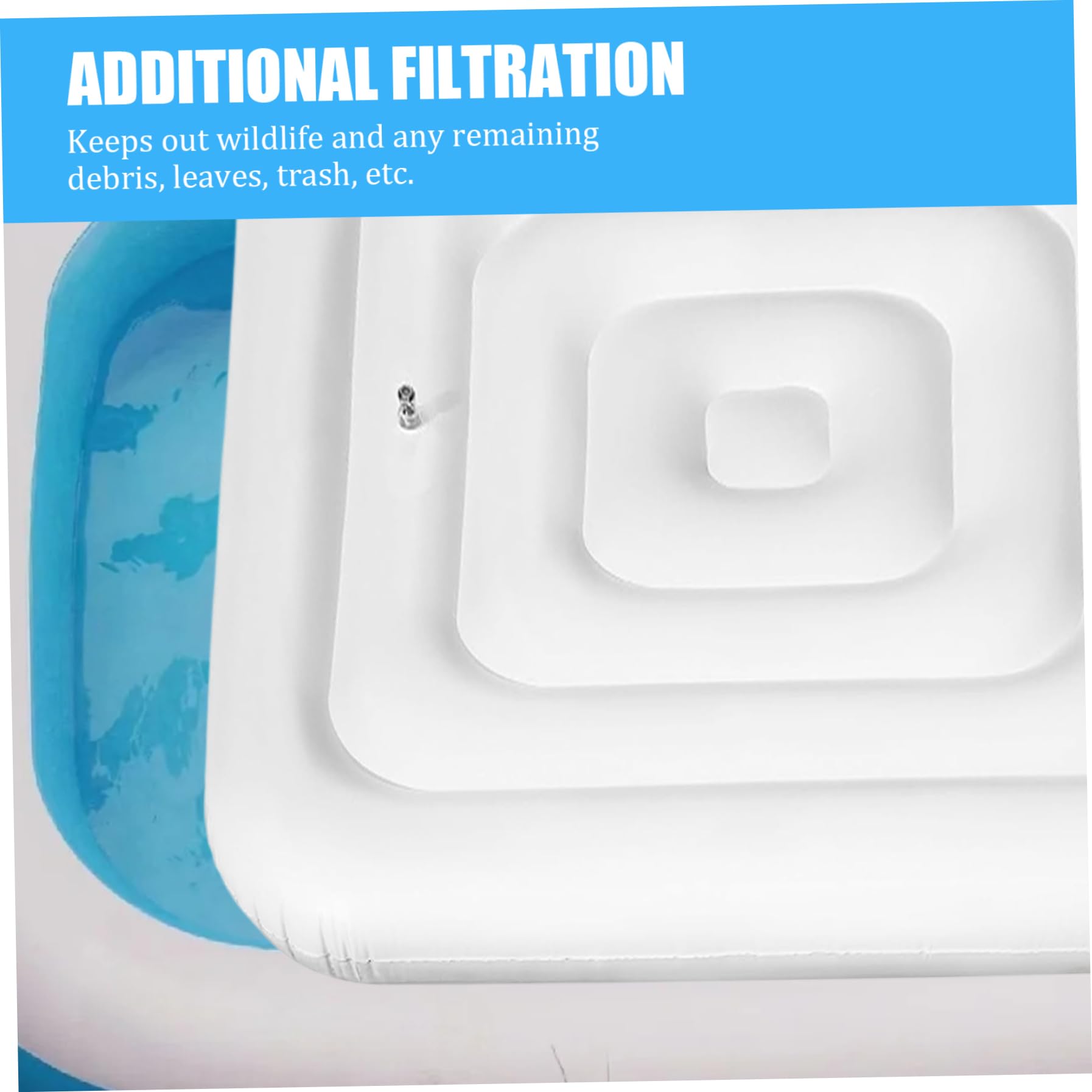 Couverture de Spa Gonflable Ronde de 57 Pouces, avec Valve, Coupe-Vent, résistante à la Neige, isolée, carrée