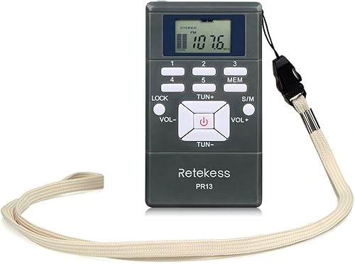 Miniatura 5 de Retekess PR13 Portable FM Radio, Pocket FM Radio Receiver, AAA Battery Powered Personal Mini Stere with Earphone and Lock Key for Walking, Jogging,