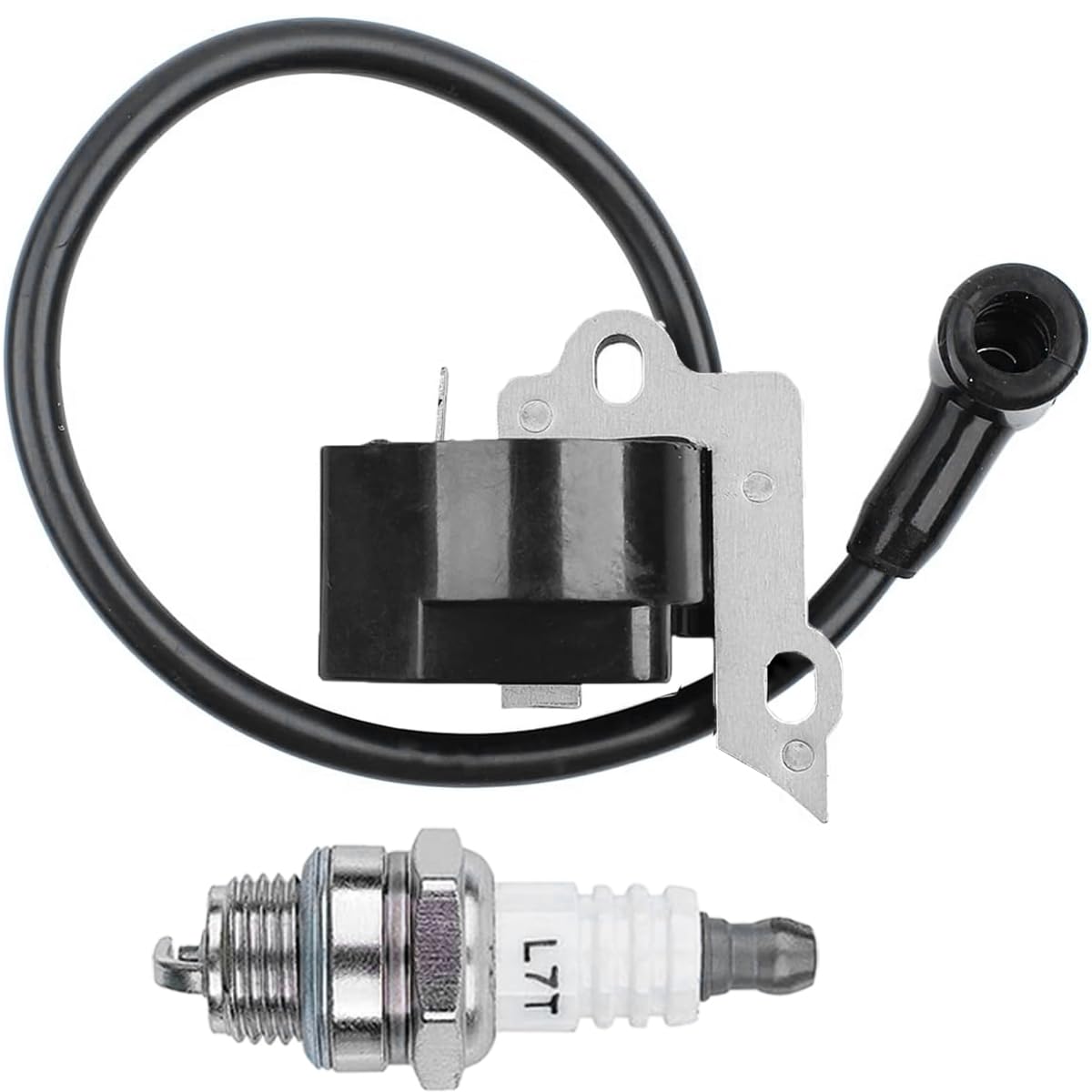 ZAMDOE Ignition Coils Module for McCulloch MC4218AV MC4218 Mac738 Mac838 CS330 for Poulan Pro PP4218AV PP3516AV SM4218AVX SM4518AVX for Partner 738 Chainsaw Replace 545115801 585838301 with Spark Plug