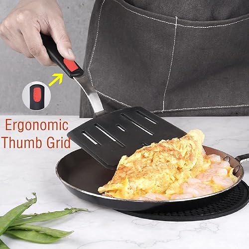 Miniatura 8 de Juego de 4 espátulas de silicona resistentes al calor de 600 °F para utensilios de cocina antiadherentes, espátula de goma sin BPA, juego de