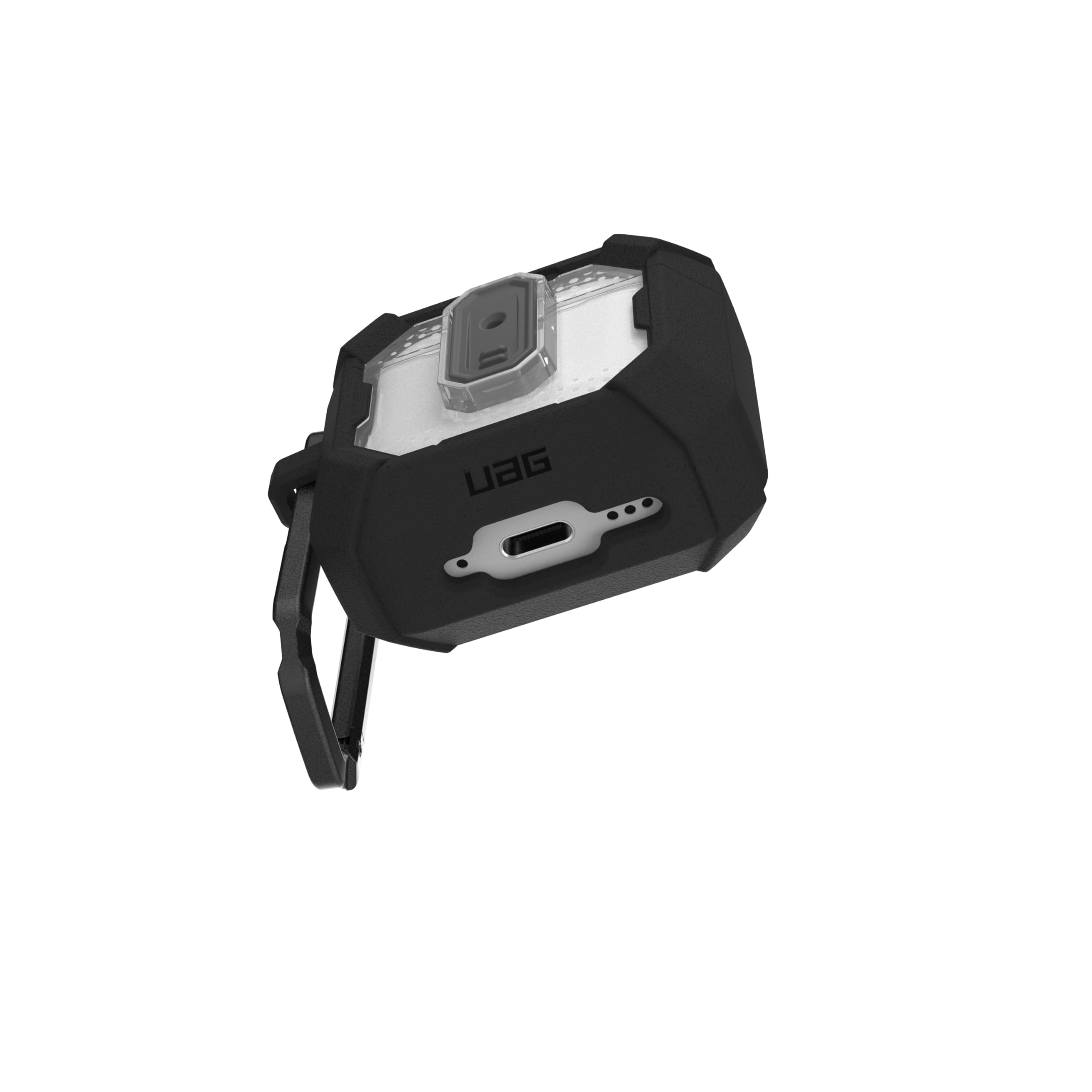 URBAN ARMOR GEAR UAG - Custodia protettiva progettata per AirPods (4a generazione, 2024) con blocco al plasma, robusta custodia protettiva rigida di grado militare con coperchio di blocco sicuro e