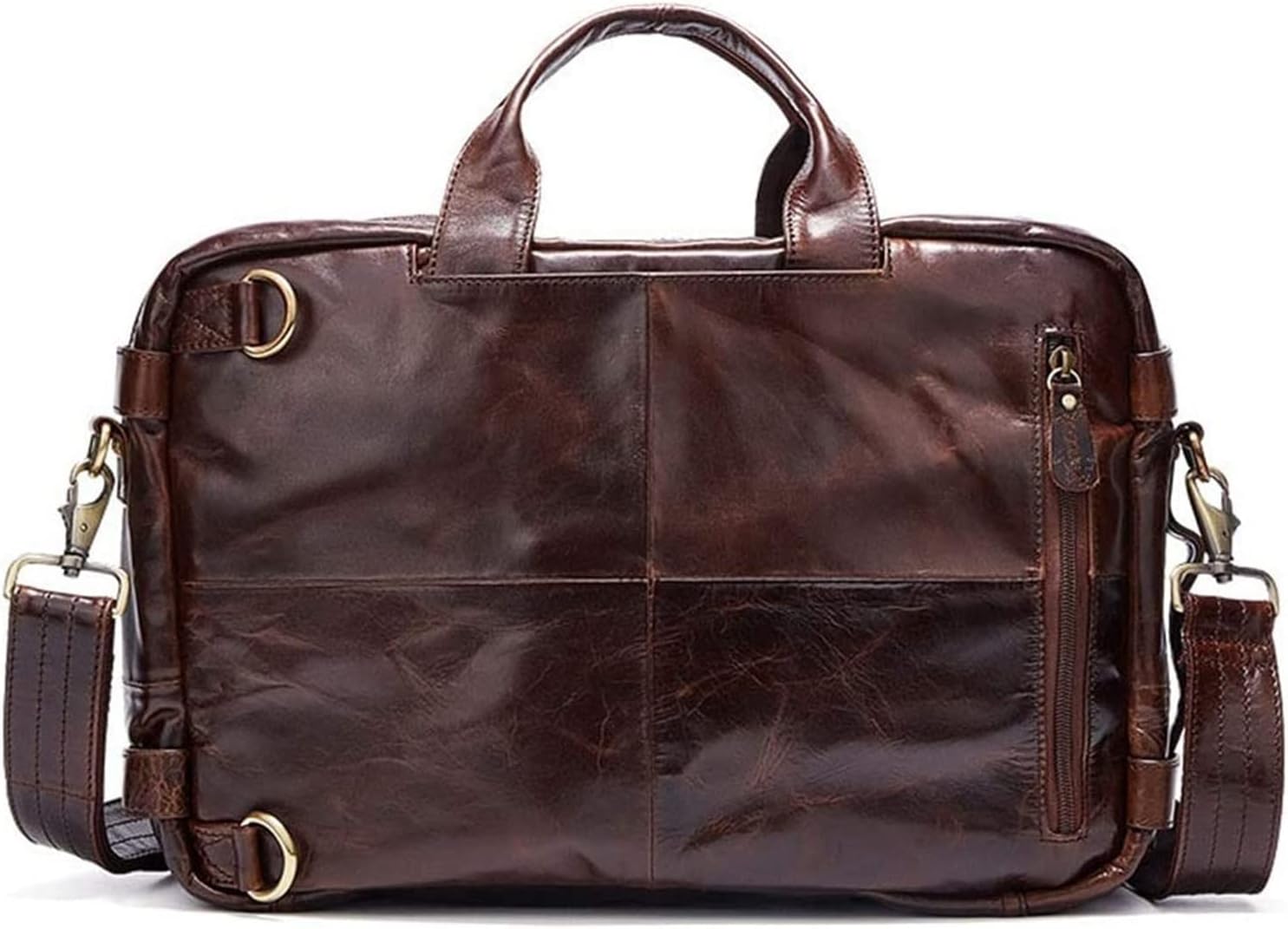 Convertible Shoulder Backpack Business Briefcase Leather Messenger Bag 15.6Inch Laptop Crossbody Handbag bag