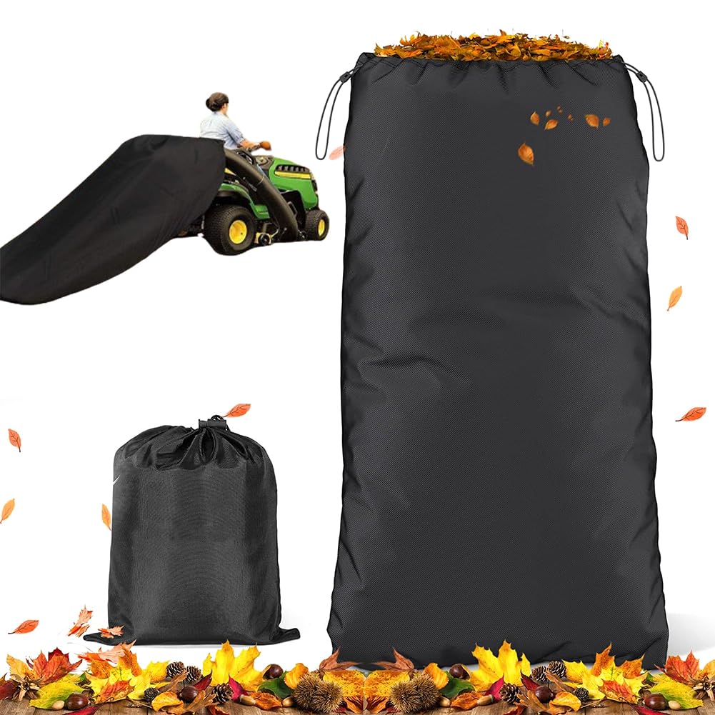 Leaf Bag for Lawn Tractor, Durable 54 Cubic Feet Opening Garden Lawn Mower Leaf Bags, for Fast Garden Leaf Cleaning, Universal Fit Leaf Bag, for Riding Lawn Mower(96 x 56 Inch)