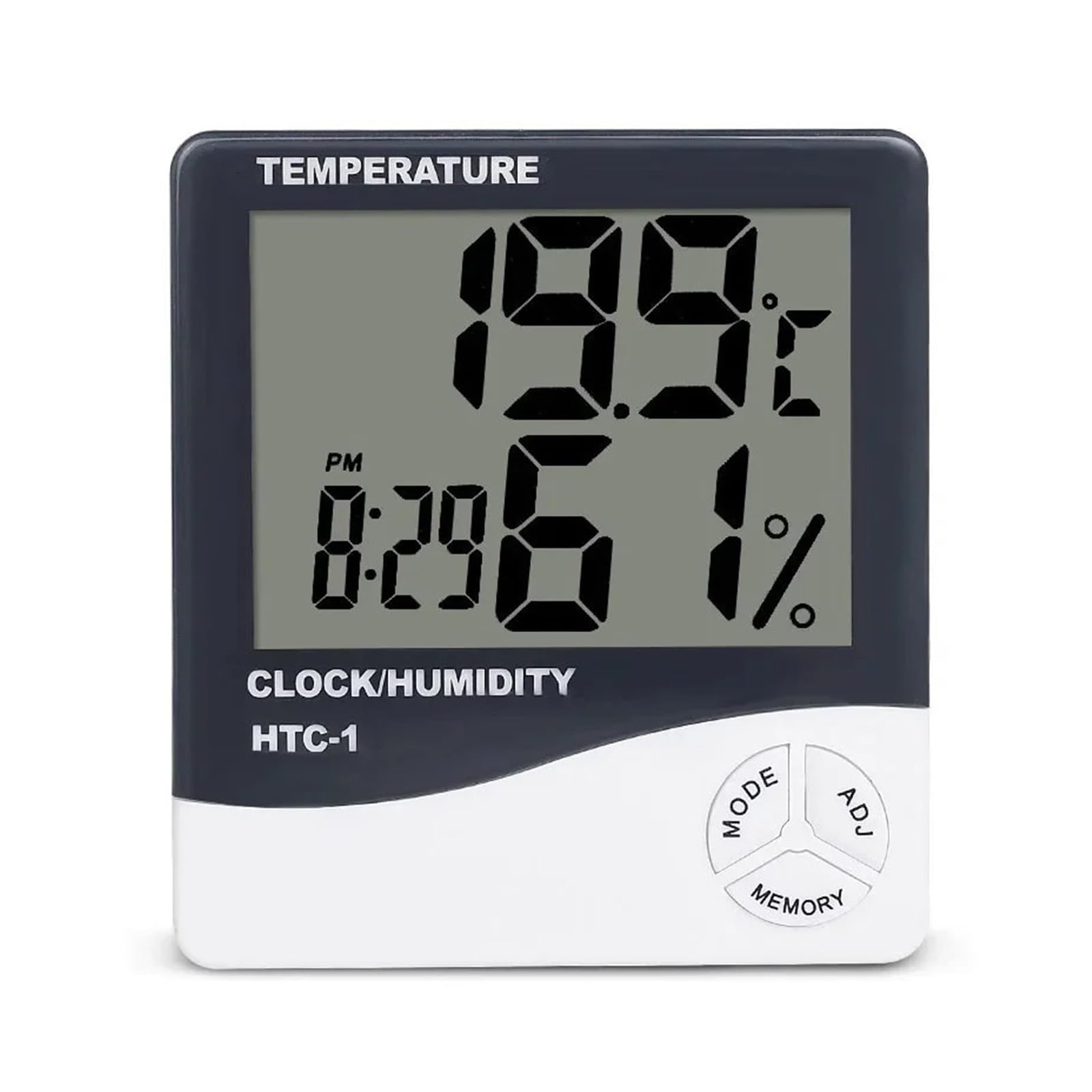 Elektroniczny termometr higrometr LCD cyfrowy miernik temperatury i wilgotności regulowana stacja pogodowa pomieszczenie wewnętrzne z budzikiem