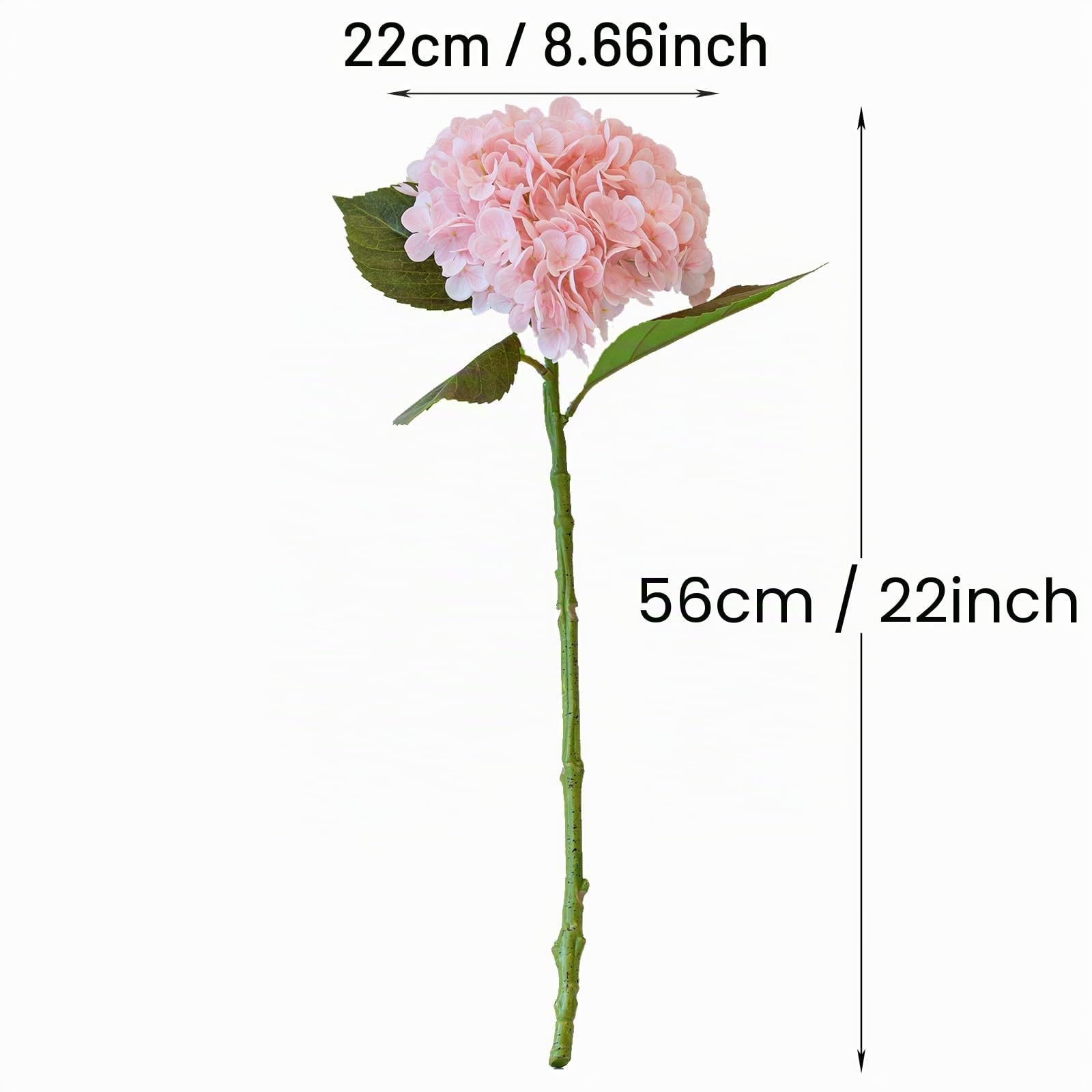 DUYONE 4Pcs 56 cm lebensechte künstliche Hortensie, 2 Rosa,2 Weiß Große Echte Touch Blumen Künstliche Blumen Trockene Blumen Hochzeit Weihnachten Büro Familie Party Wohnzimmer Tisch Deco