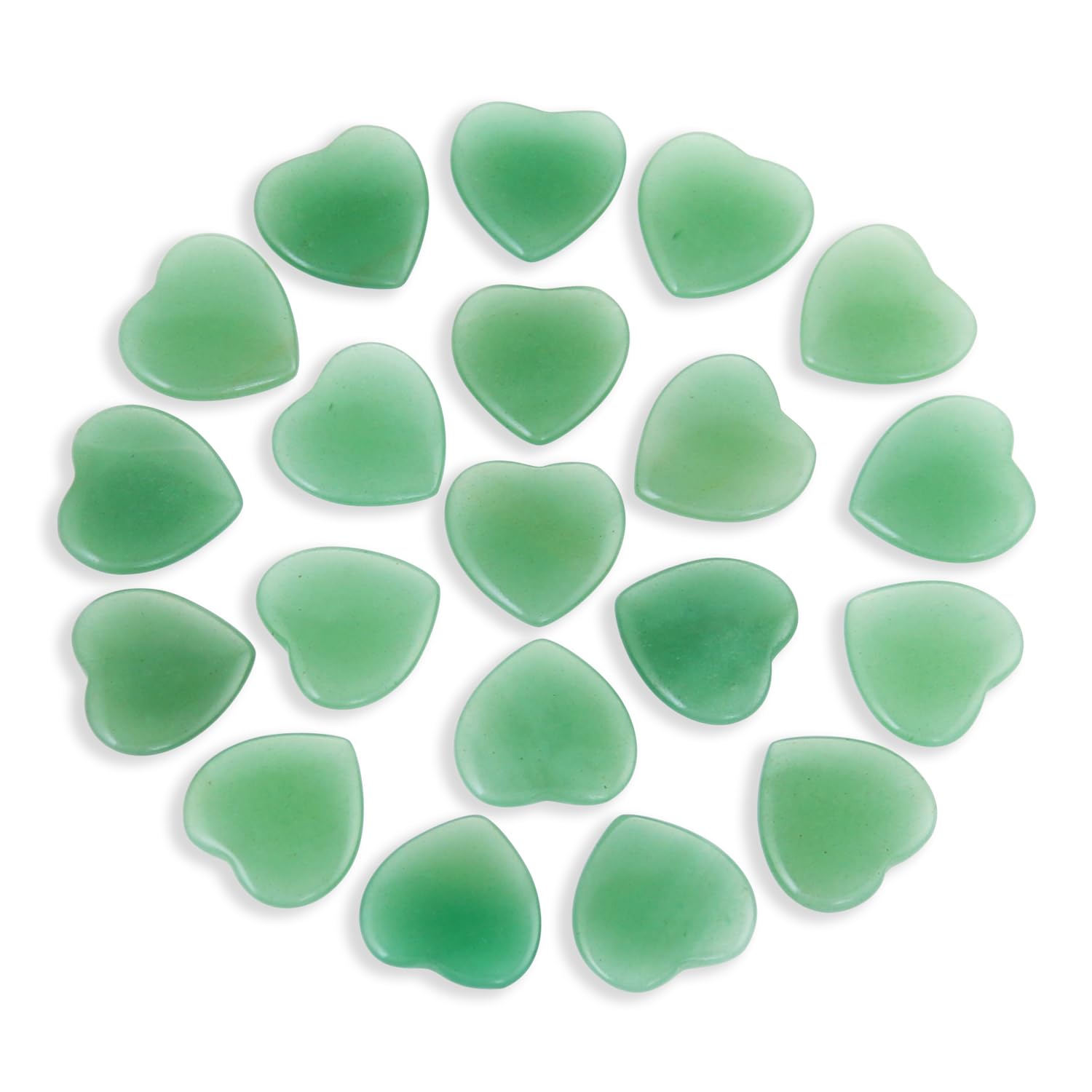 Nvzi Tumbled Polished Natural Green Aventurine Crystals Heart Stones, Crystals and Healing Stones Quartz Bulk for Wicca, Reiki, Healing Energy, Chakra