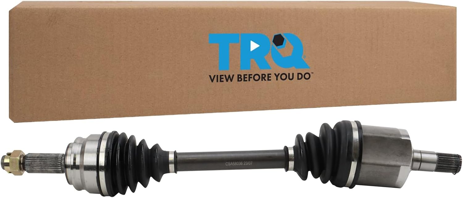 TRQ Front Driver Side CV Axle Assembly Compatible with 2014-2016 Jeep Compass Automatic 2017 Compass MK FWD Automatic 2017 Compass MK 4WD Automatic 2014-2017 Patriot Automatic