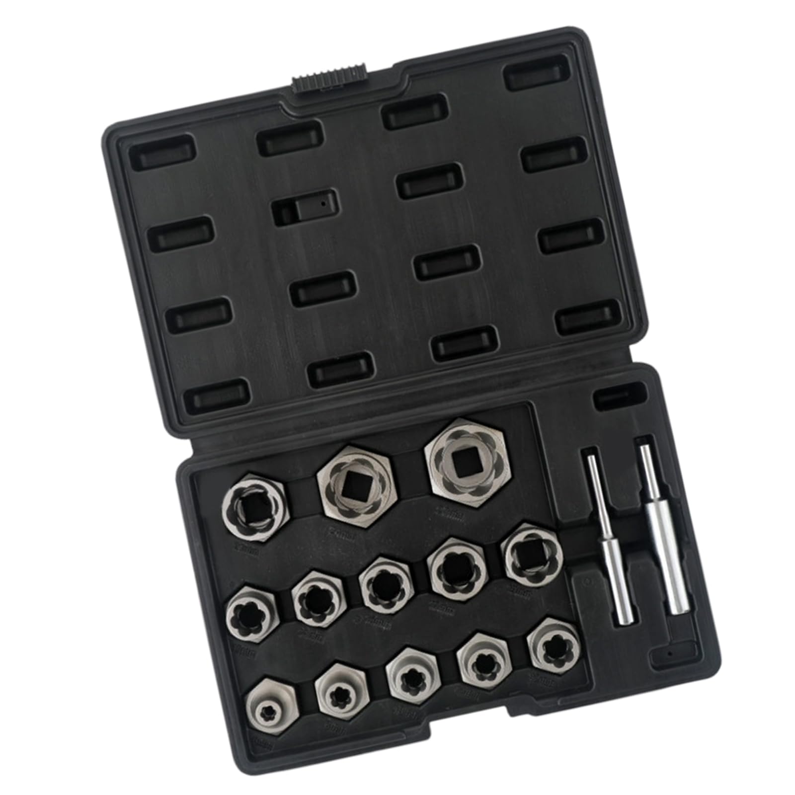 Damaged Nut Removers Reverse Spirals Design Heavy Duty Alloy Compact Size for Industrial Use Portable Manual Tool Set