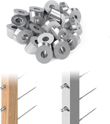30er Pack Abgeschrägte Unterlegscheiben Edelstahl - 30 Grad Für Kabelgeländer