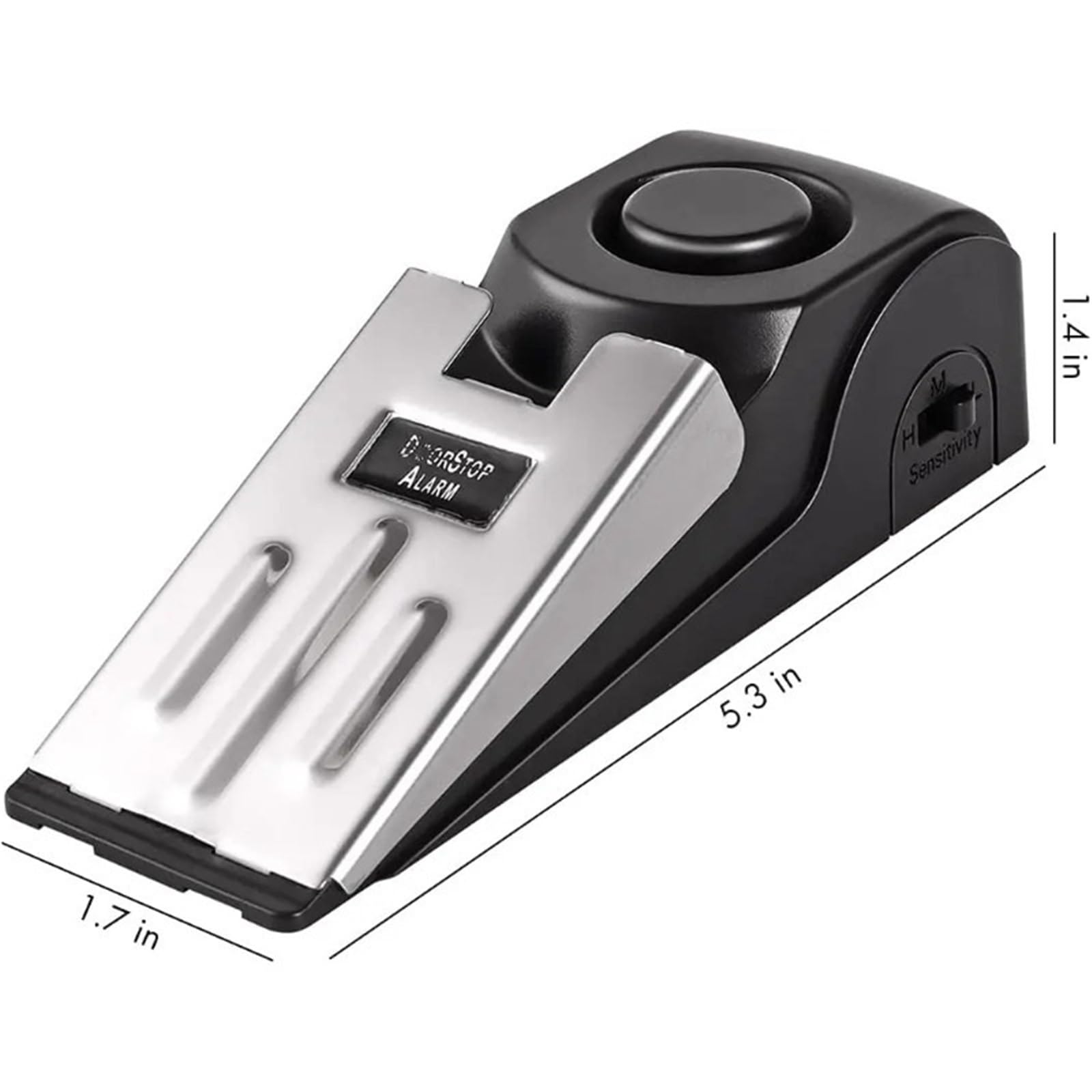 Tope Para Puerta Con Alarma Alarma de tope puerta portátil inalámbrica 1/2 Uds 120DB(2Pcs no battery)