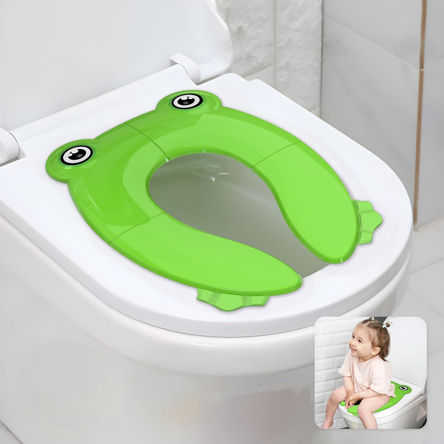 Reductor De Inodoro Infantil Con Diseño Stitch - Asiento Suave, Asas Laterales, Base Antideslizante, Fácil De Limpiar