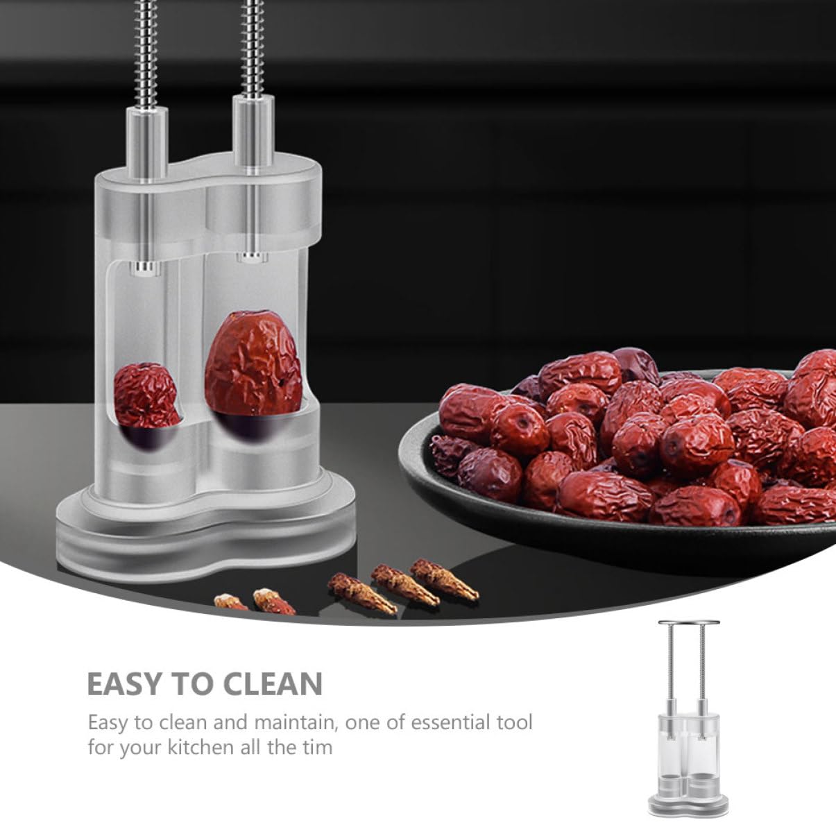 NAMOARLY Multiple Cherry Core Remover Cherry Pitter Tool Date Core Pitter Metal Kitchen Supplies Healthy Material