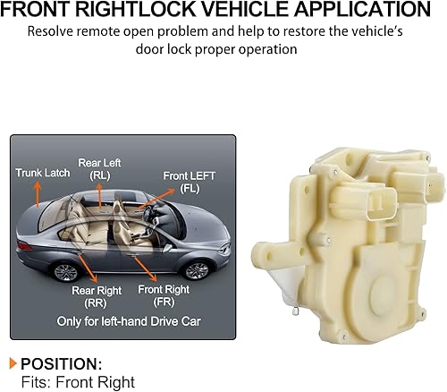 Miniatura 4 de Actuador eléctrico para cerradura de puerta 72115-S5A-003 72115-S84-A01 Pestillo de puerta delantera derecha del lado del pasajero compatible con