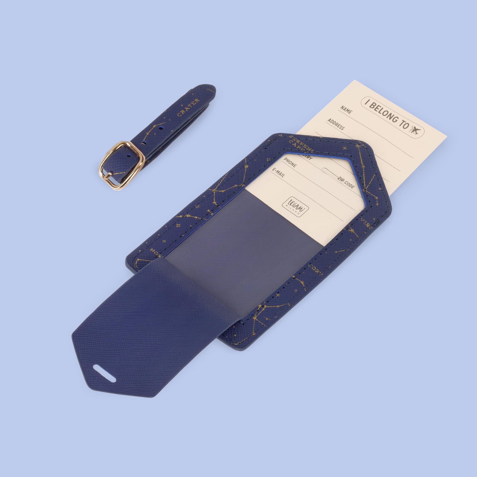 Etichetta per bagagli in pelle di Wasama | Protezione RFID