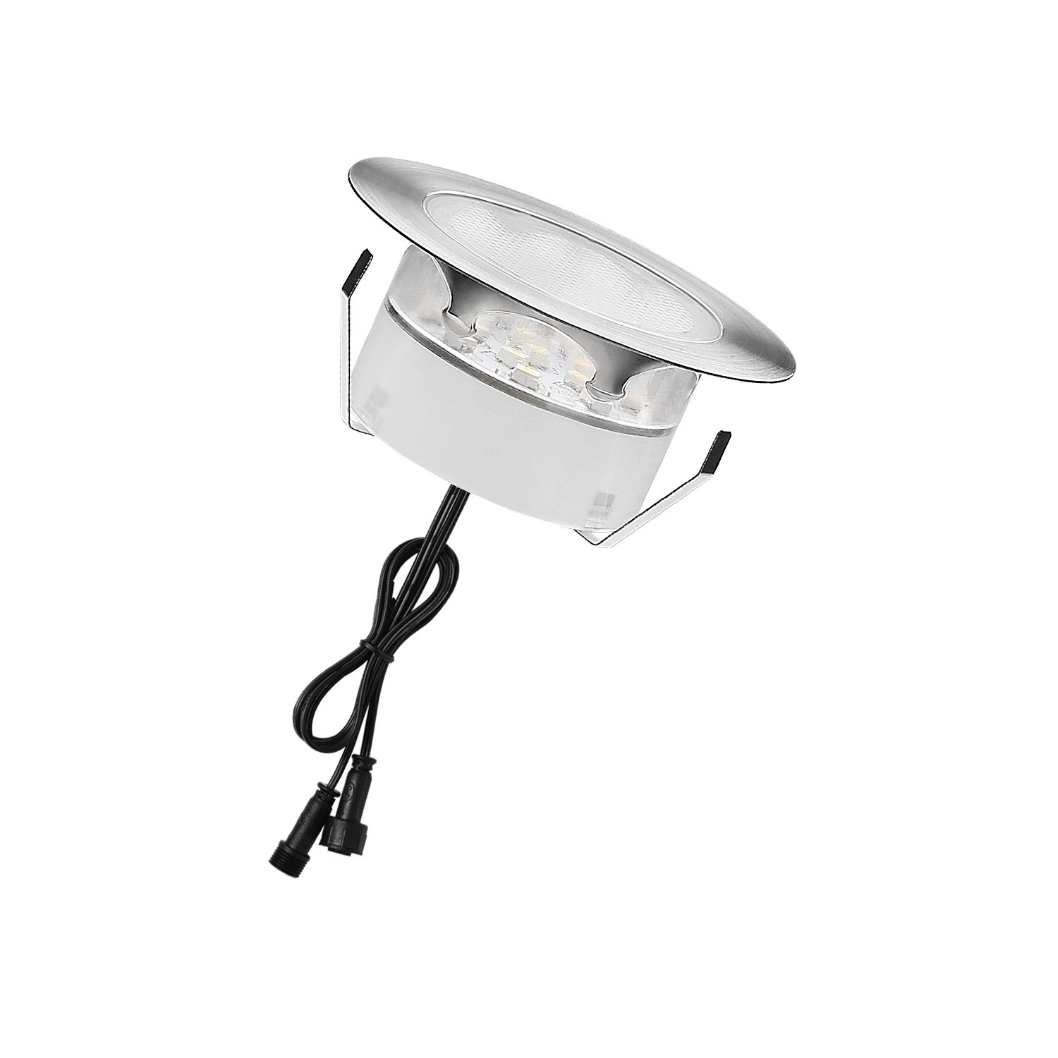Lot de 10 LED Lumiere Eclairage pour terrasse et patio Eclairage pour Jardin, Patio, Pont, Allée et Garage comme applique exterieurcurité Luminaires Extérieur Etanche IP67 (Blanc Chaud)