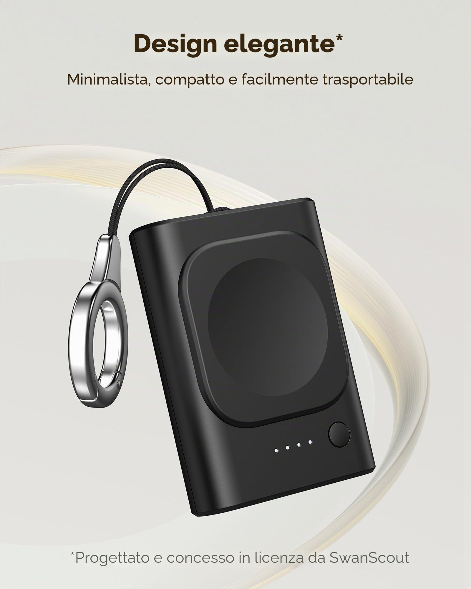 Phelinta Caricatore per Galaxy Watch 8, 1800 mAh Caricatore Portatile per Samsung Galaxy Watch 8/8 Classic/Ultra (2025) /7/Ultra/6/6 Classic/5 Pro/5/4/3/Active 2