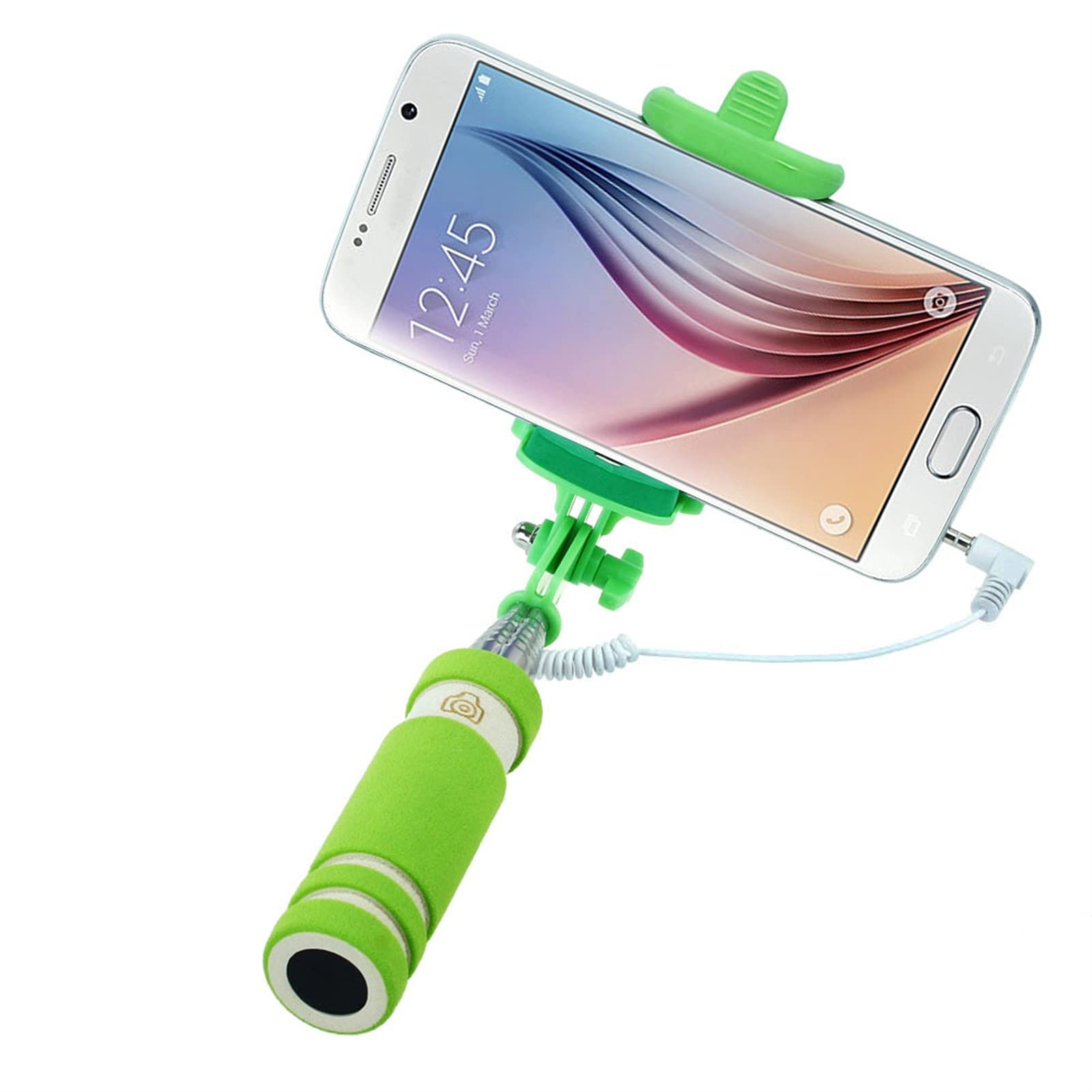 SCRUBY Mini bastone per selfie, portatile, estensibile, pieghevole, per autoritratti, monopiede (blu)