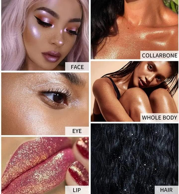 Miniatura 5 de RPK Polvo De Hadas Fairy Dust Shimmer Highlight Glitter Wand con aplicador de esponja integrado (1 - Blanco)