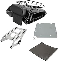 Vista 32 de TCMT - Caja de maletero para motocicletas Black Latch Razor con almohadilla de respaldo para Harley Touring 2014-2025 CVO Road King Road Glide