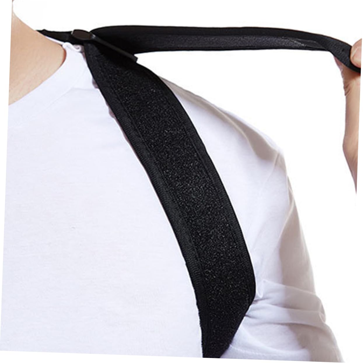 Healvian 3pezzi Cintura Correttiva Invisibile Per Postura Supporto Ergonomico Per Schiena e Spalle Adatta Per Adulti e Anziani Per Gobba Schiena Nera