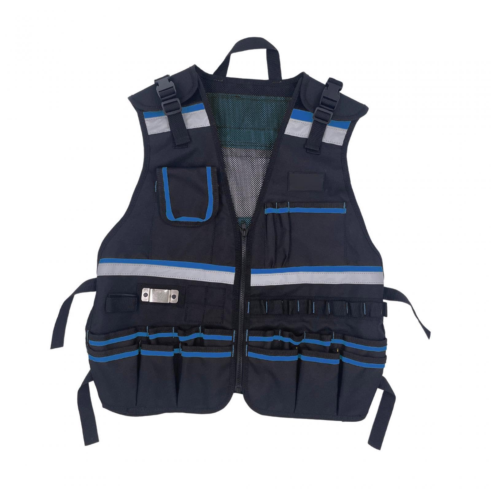 Gilet portautensili per elettricisti, comodo e resistente per carpentieri, per riporre utensili e accessori essenziali. Stili di gilet portautensili per elettricisti, borsa portaoggetti.