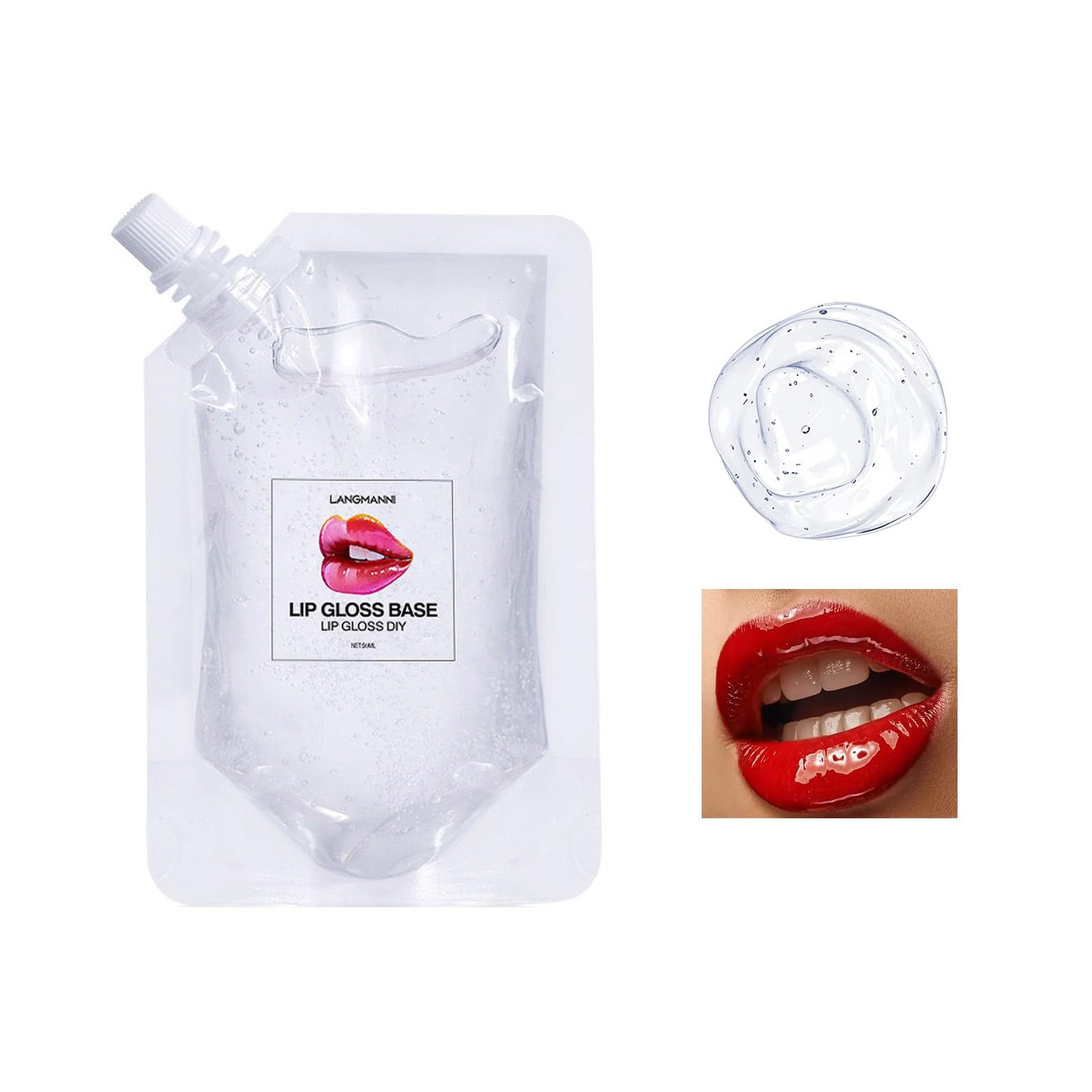 Base hydratante à base d'huile de base de brillant à lèvres, base de rouge à lèvres non adhésive pour baume à lèvres DIY, gloss à lèvres 50 ml