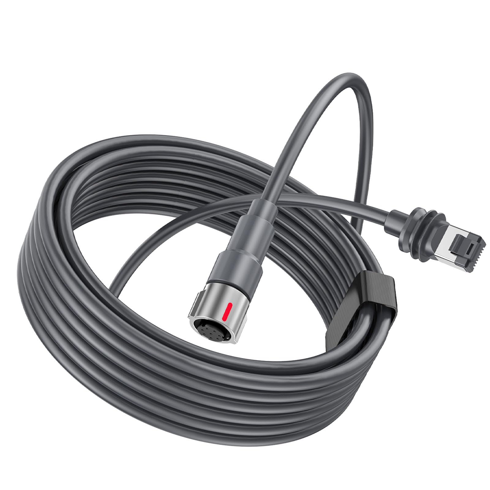 lyrlody Przedłużacz Ethernet, Gumowy Kabel Miedziany o Stopniu Ochrony IP68, długość 10 Stóp do Konfiguracji Anteny Gen 3 i źródła Zasilania