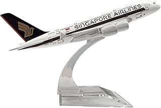 Bswath Model Plane 1:400 Scale Model Plane Singapore 380 Model Aircraft Metal Alloy Die-cast Airplanes for Gift and Collection