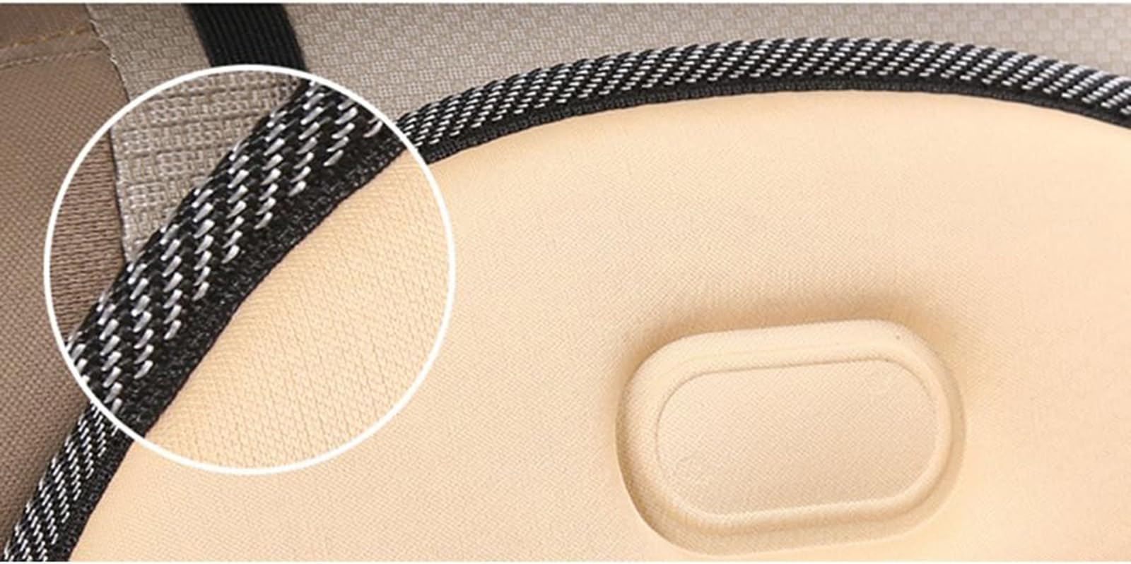 Rable Masaje Cojín de Asiento para Fiat Freemont/Idea/Linea/Multipla/Panda/Punto/Qubo, con Fondo Antideslizante para Aliviar la Presión de Las Caderas,C Black-A