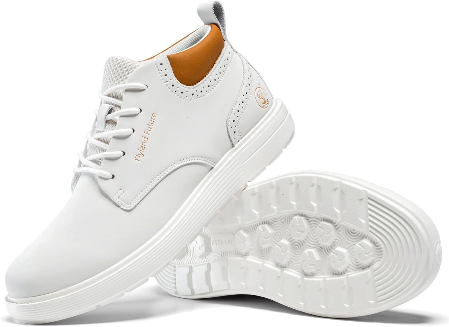 FLYLAND Men's Fashion Sneakers Chukaa Boots Leather Shoes Lace Up Lightweight Dress Boots Walking Driving Shoes - Image 5