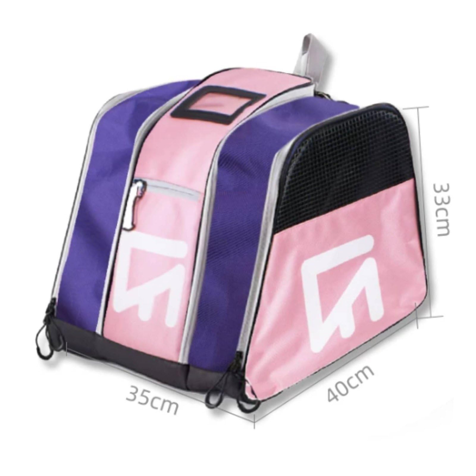 Borsa Porta Pattini Ghiaccio Doppi Spallacci Borsa da Pattinaggio con Tracolla Grande Capacità Accessorio Sportivo per Allenamento, Gara