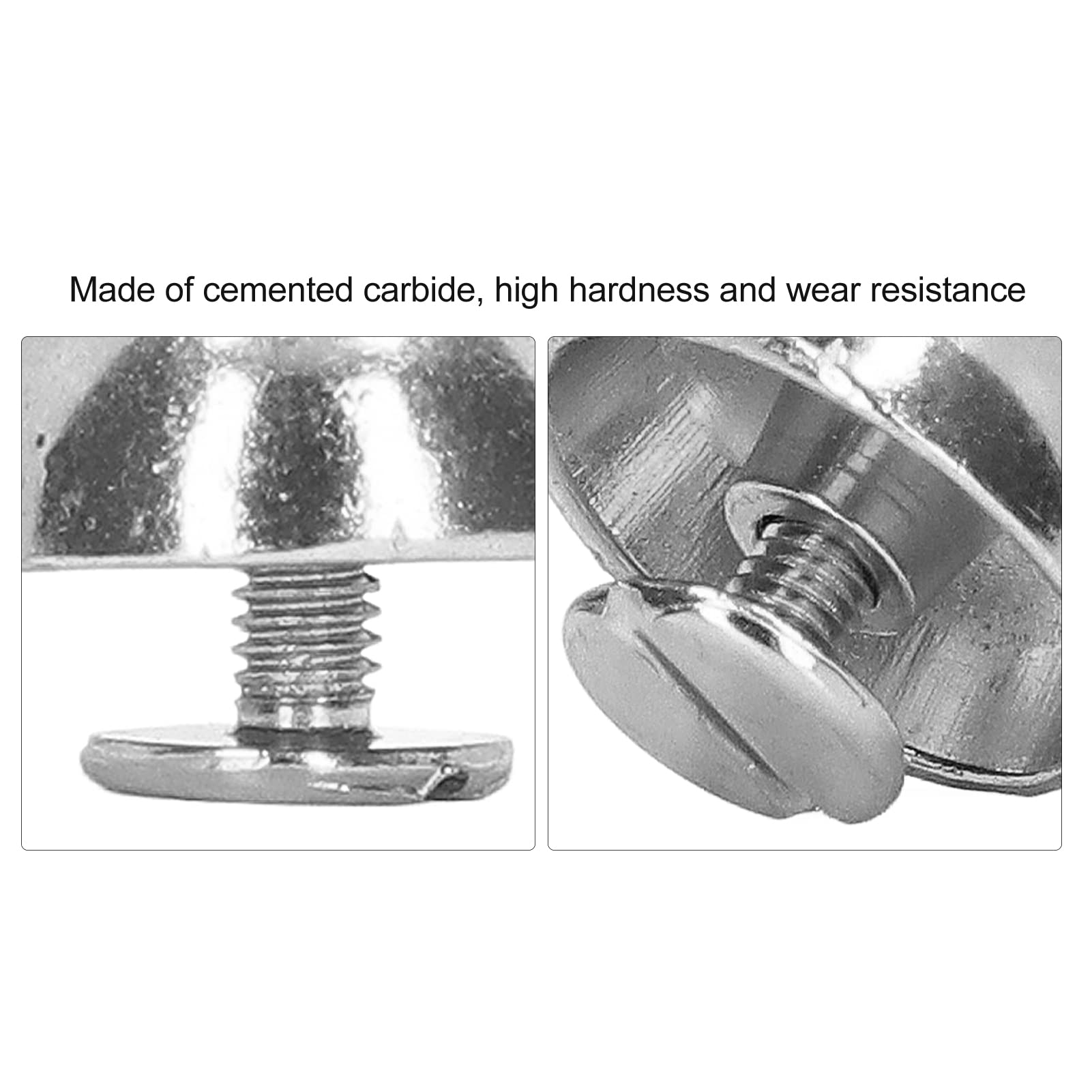 ANKROYU 100 Sets Mushroom Rivet, 12mm Round Head Leather Rivets, Metal Round Domed Studs - Image 3