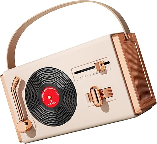 Miniatura 8 de Altavoces de dientes azules, altavoz de dientes azules retro, memorias USB portátiles para sala de estar, oficina, al aire libre (blanco marfil)