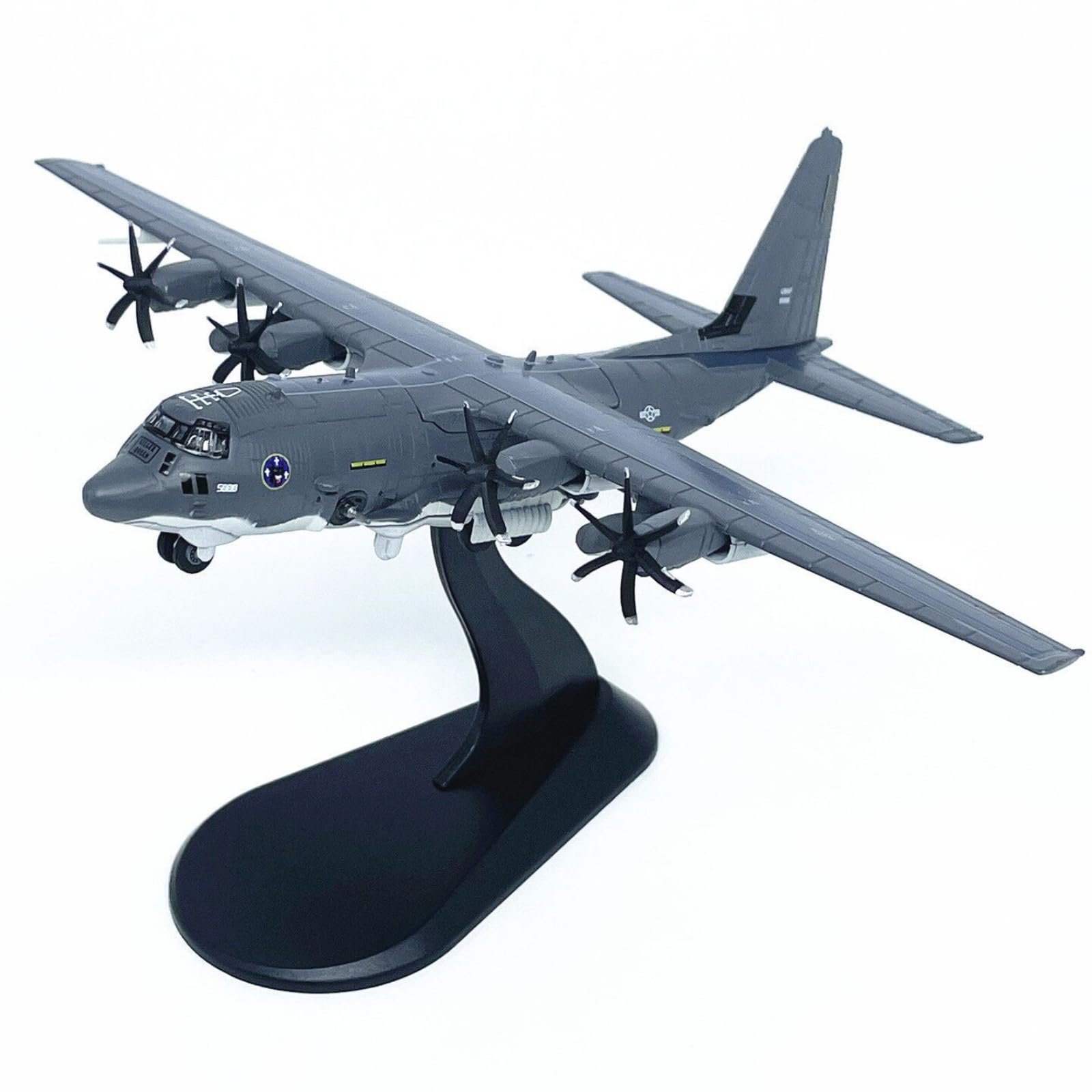Velivolo in Miniatura Dettagliato Modello in 1:200 di Aereo D'attco130J Non Elettrico Modellino di Aereo Militare per Scrivania