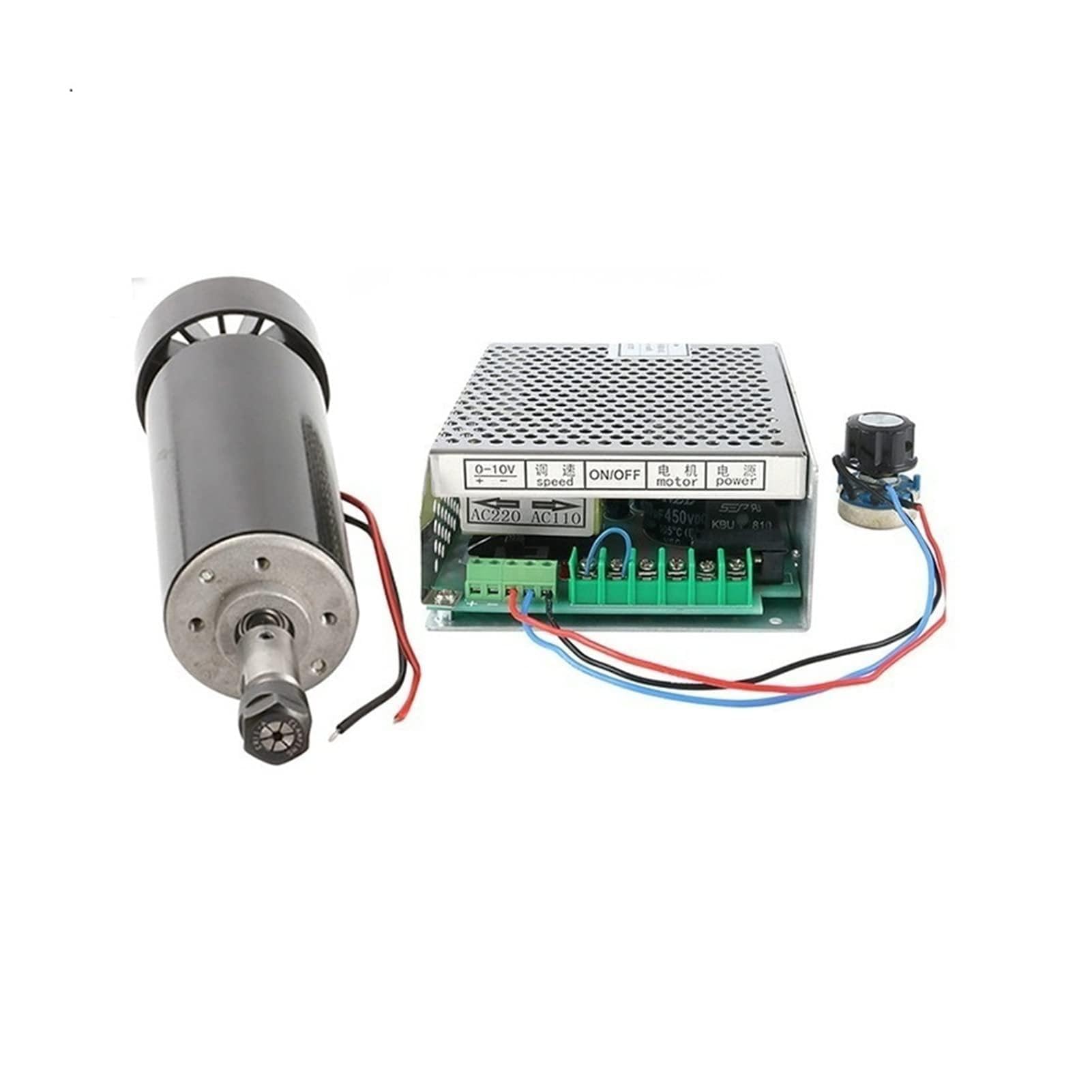 CVFRDD CNC Spindle Motor Kit 0.5kw Air Cooled Spindle Motor 500W 52mm Clamps For CNC Engraving ER11 Spring Collet Chuck