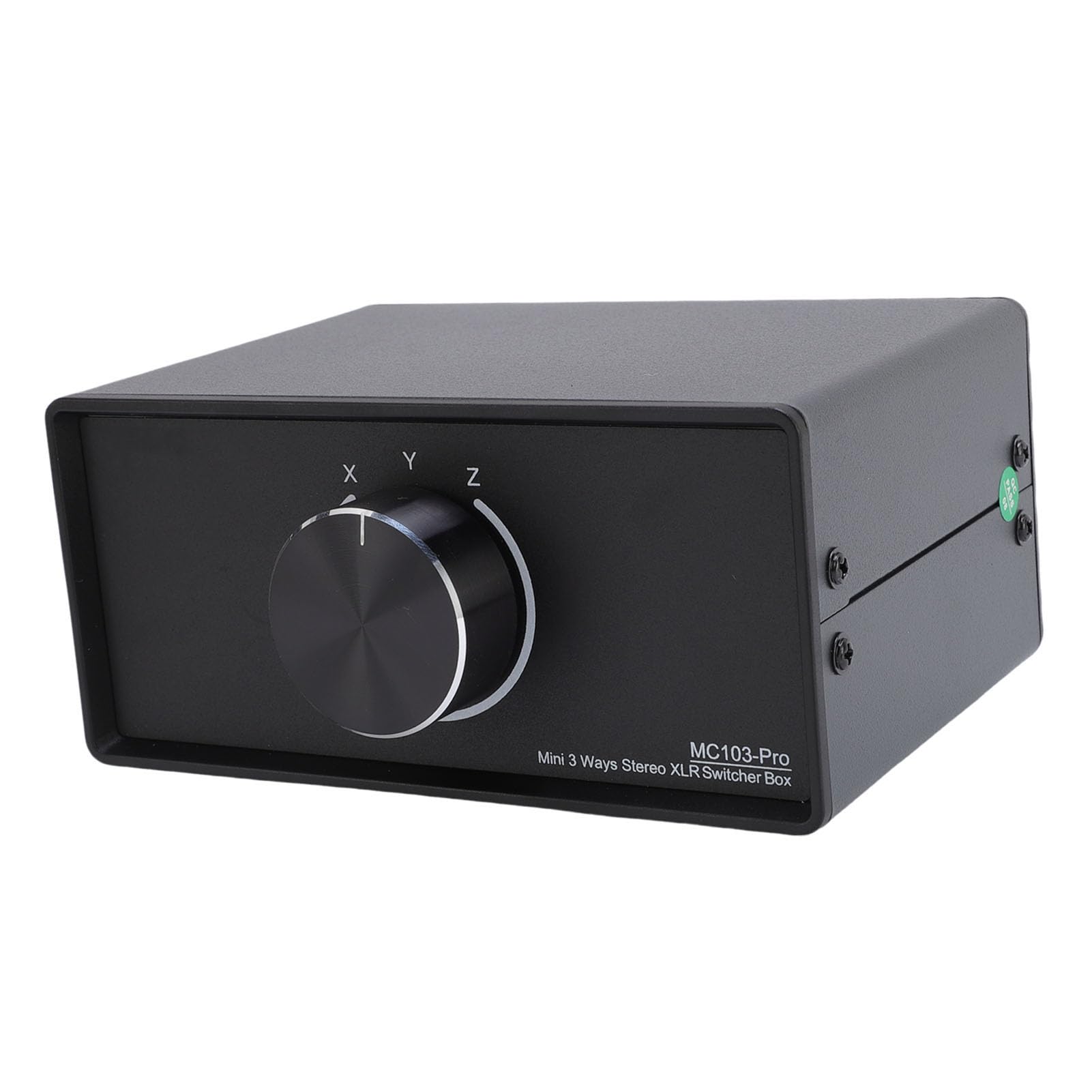 Focket Convertidor de Sonido Equilibrado, Divisor de Sonido Pasivo Estéreo de 1 Entrada y 3 Salidas de 3 Vías, Divisor de Conmutador Estéreo XLR con Carcasa Robusta de Aleación de Aluminio para